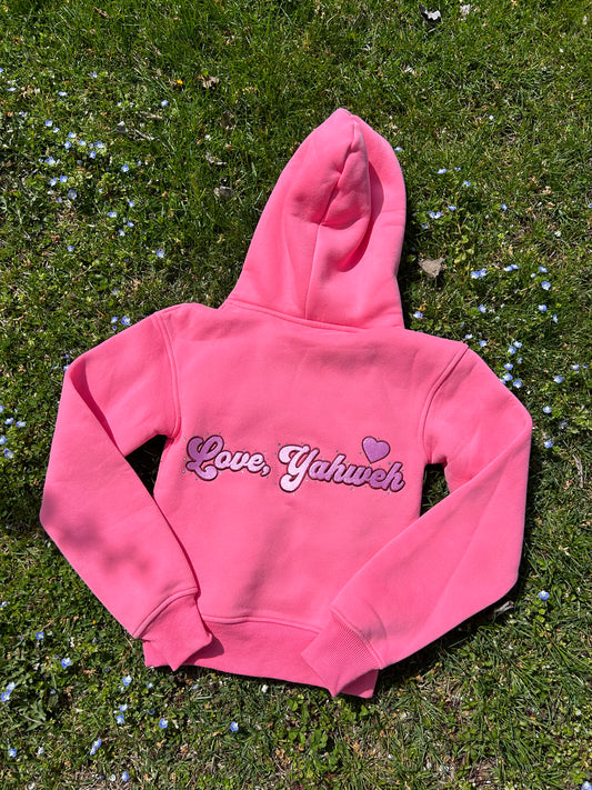 Kids Pink Rhinestone Hoodie